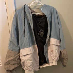 blue and white jacket NWT